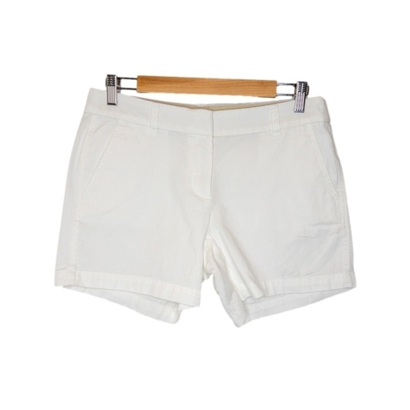 J Crew Factory Womens Size 4 Classic Chino Short White Coastal Contemporary - Picture 4 of 13